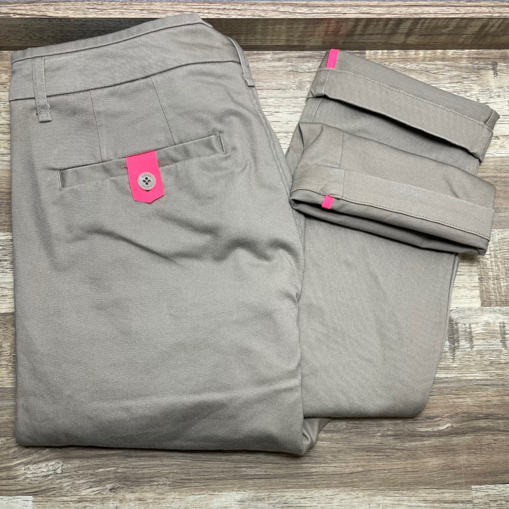 Rapha Mens Original Fit Cotton Trousers Tan Khaki Cycling Commuter 30W 34L